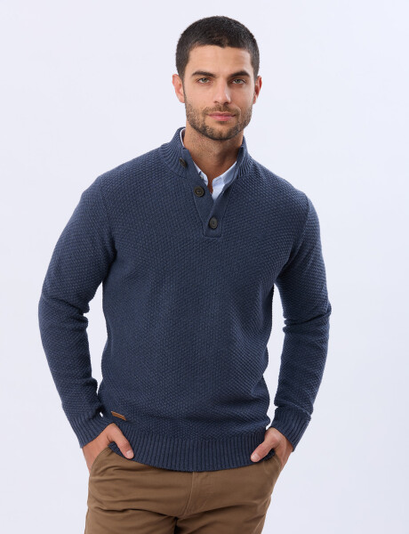 BUZO 1/2 BOTÓN CON ESTRUCTURA Piedra