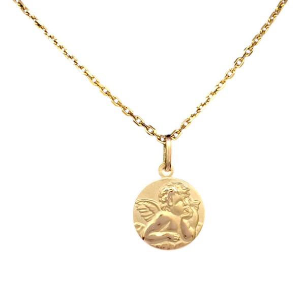 Dije Ángel de la guarda-Oro bajo-Sin piedra-CP8631 sinpiedra