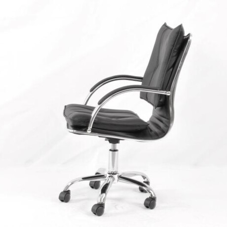 SILLA DE ESCRITORIO SIMIL-CUERO NEGRO 6226