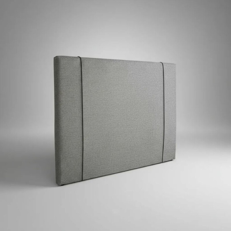 RESPALDO 2 PLAZAS (1.40 MTS) - LISO TAPIZADO GRIS C/LISTON NEGRO RESPALDO 2 PLAZAS (1.40 MTS) - LISO TAPIZADO GRIS C/LISTON NEGRO