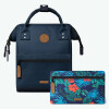Mochila Cabaia Reykjavik RIC M 23L de Mujer - CABA-OXFREC-RE02 Azul-floral