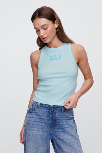 Musculosa Logo Gap Mujer Chlorine Blue