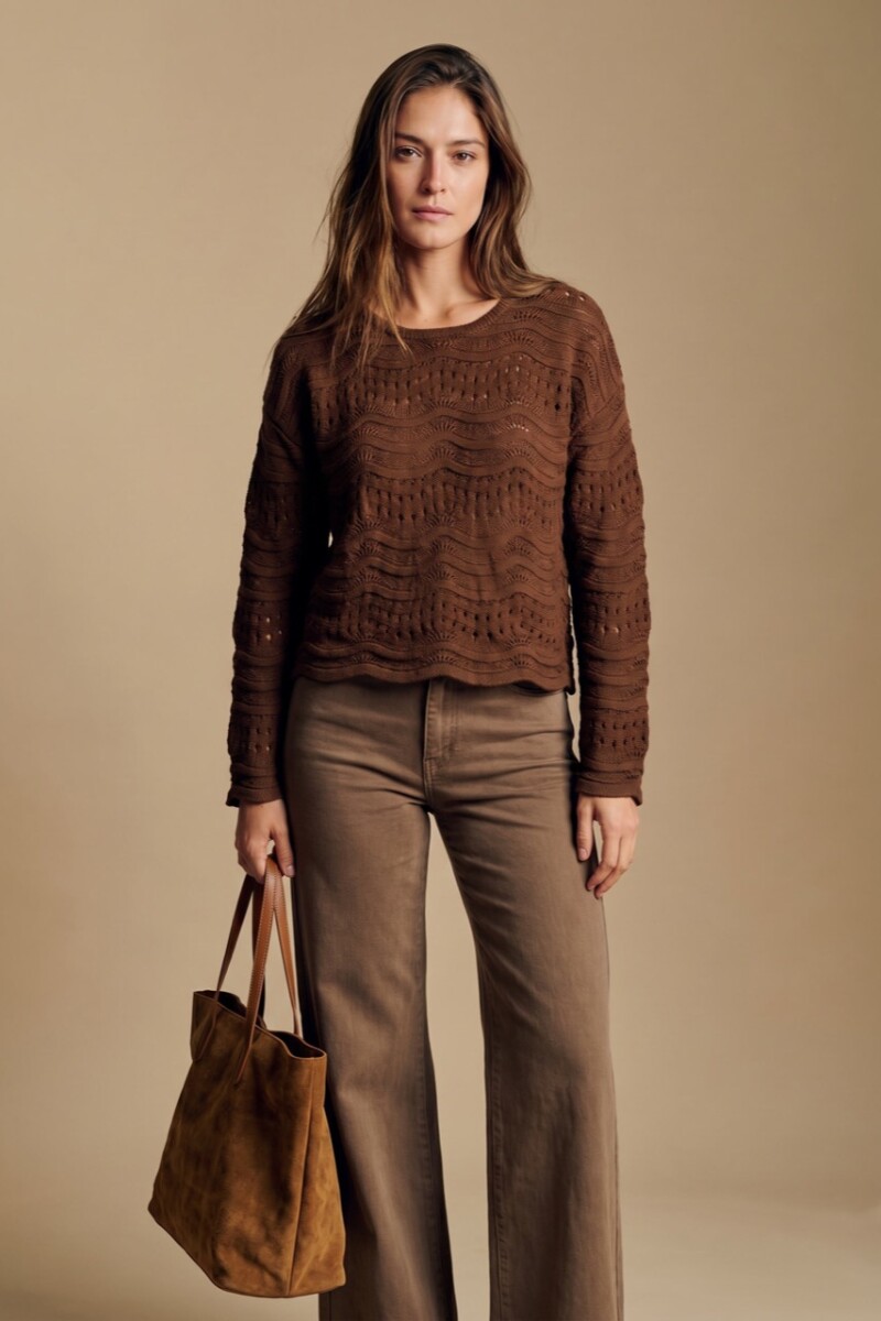 Sweater Textura Chocolate