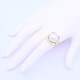 Anillo oro 18k con madre perla y brillantes. Anillo oro 18k con madre perla y brillantes.
