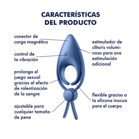 Satisfyer Sniper Anillo Vibrador Azul