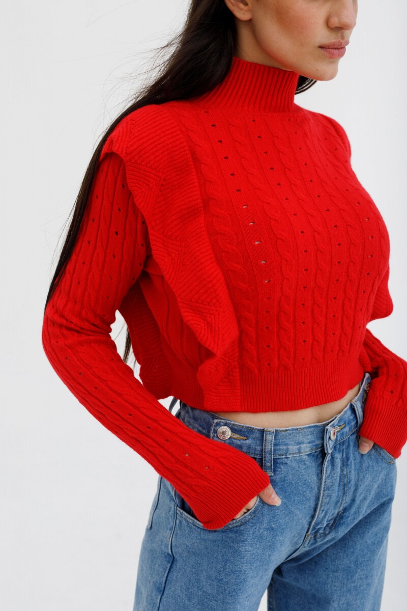 Sweater Bolero - Rojo 