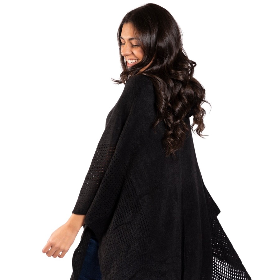CHERRY PONCHO BLACK