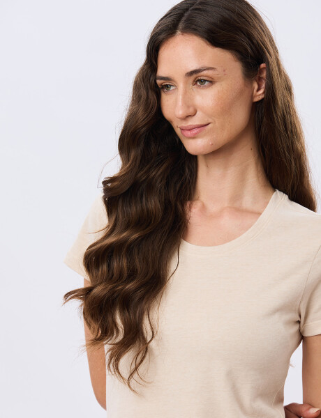 REMERA BÁSICA DE ALGODÓN Beige