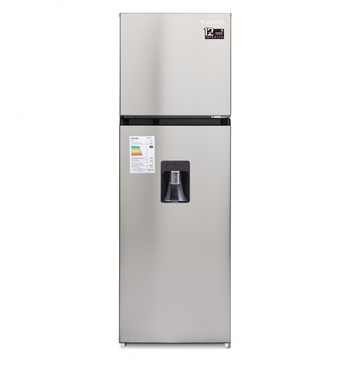 Heladera James 293L Frio Seco Con Disp Inox 