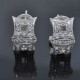 Caravanas clips 18k en oro blanco con brillantes Caravanas clips 18k en oro blanco con brillantes