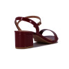 Sandalia Formal Mujer Vizzano Taco Bajo Charol Cereza