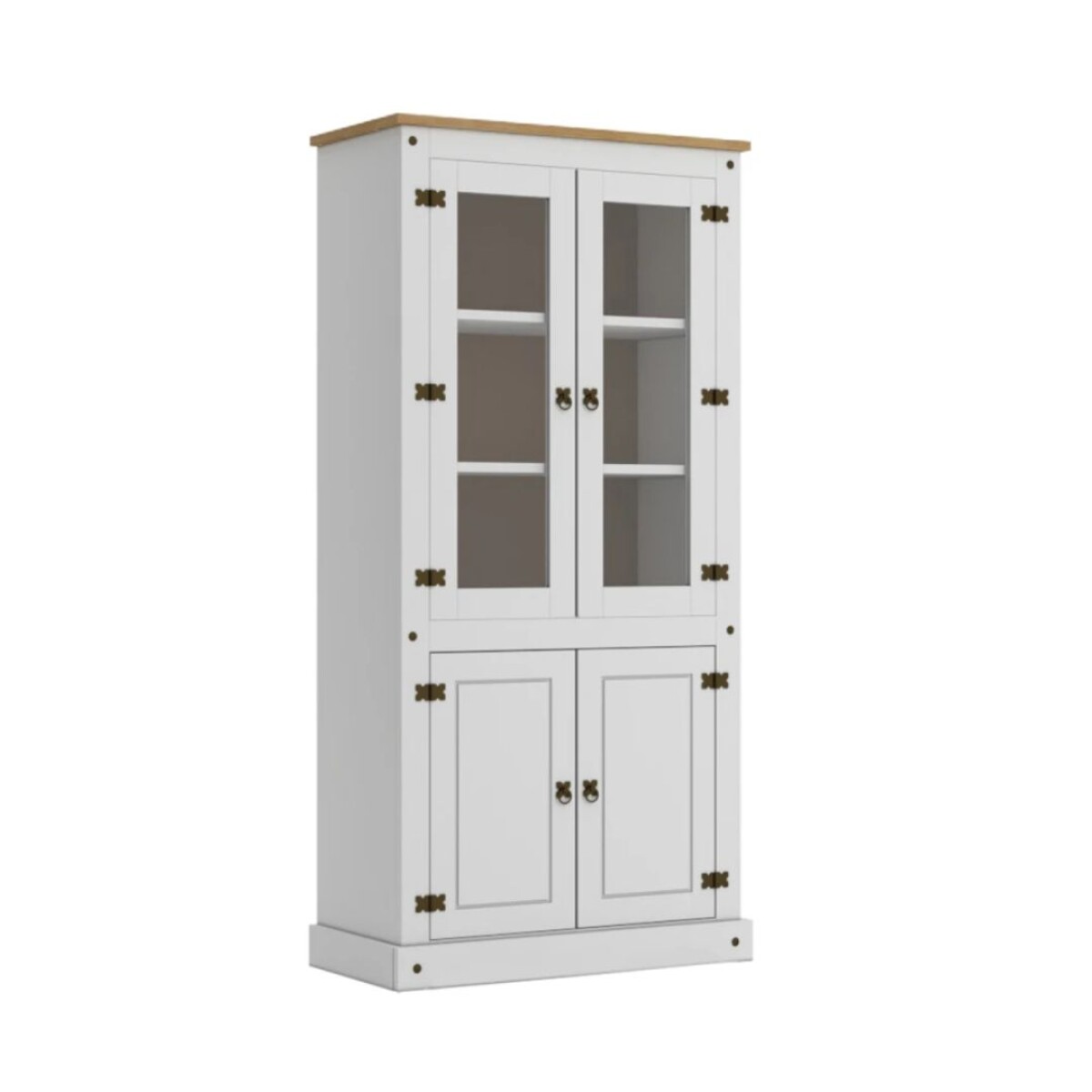 Cristalero Biblioteca Linea Mexicana Mex056 Blanco 