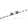 Caravanas Media flor-Plata 925-Piedra ónix-CA3317 Conpiedra