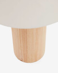 Lámpara de pie Marga de madera maciza con acabado natural con acabado natural