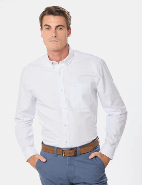 CAMISA OXFORD Celeste Claro