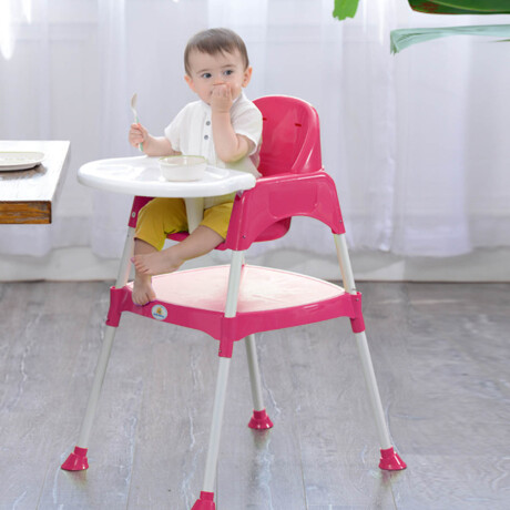 Silla De Comer Para Bebe Multiuso 3 En 1 Mesa Y Silla Rosa