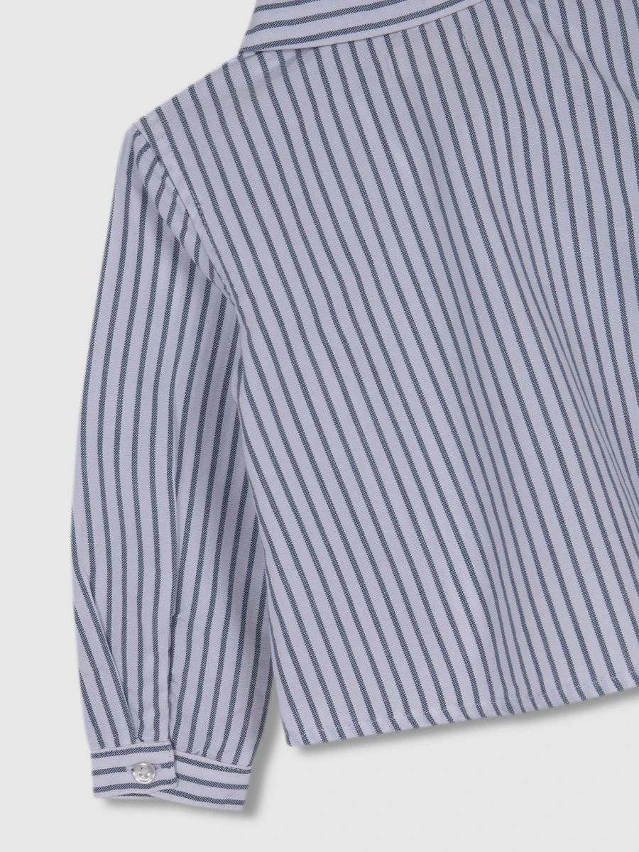 Camisa Oxford Rayas Petroleo Claro