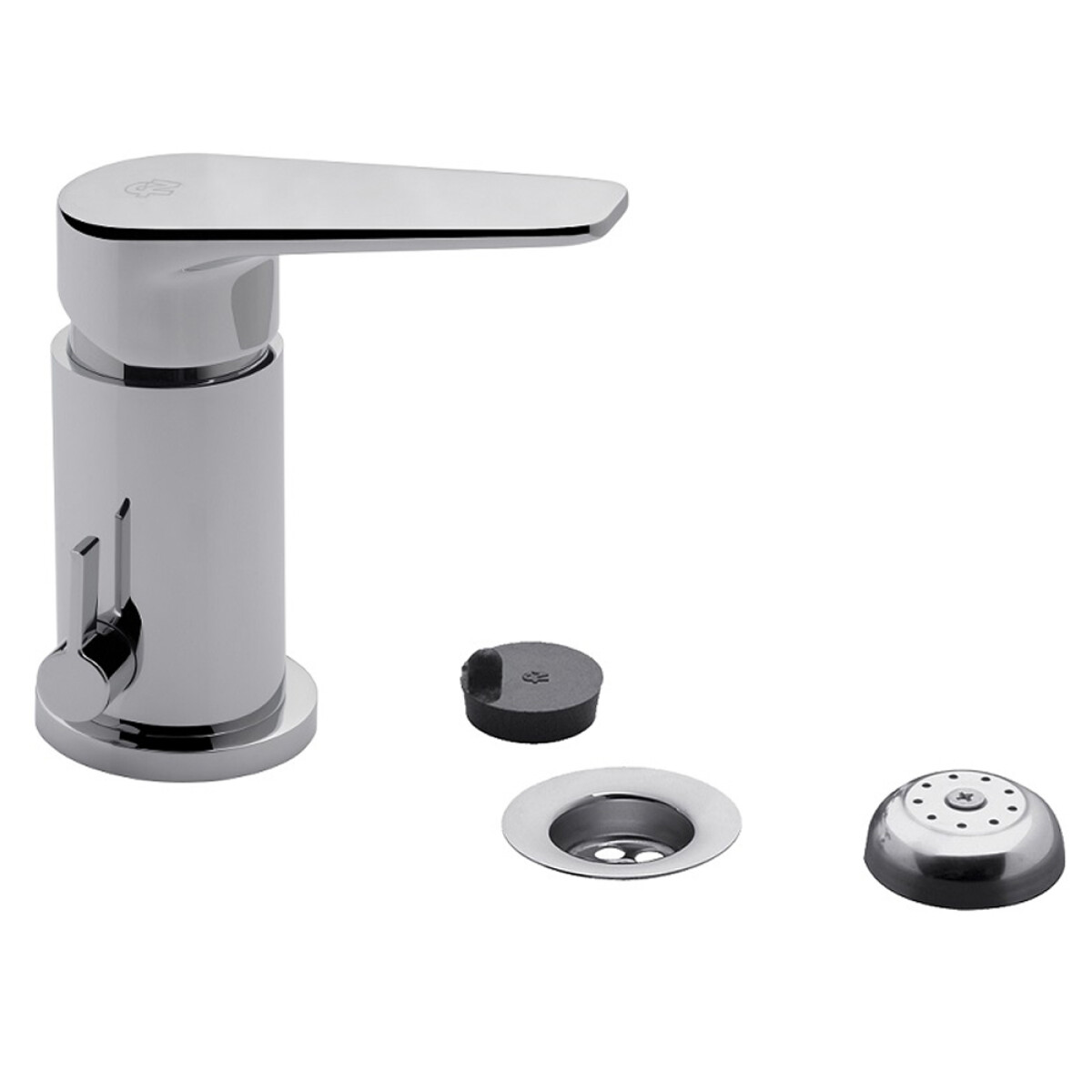 Griferia Monocomando Para Bidet Linea Zoe Con Transferencia Color Cromo Fv 
