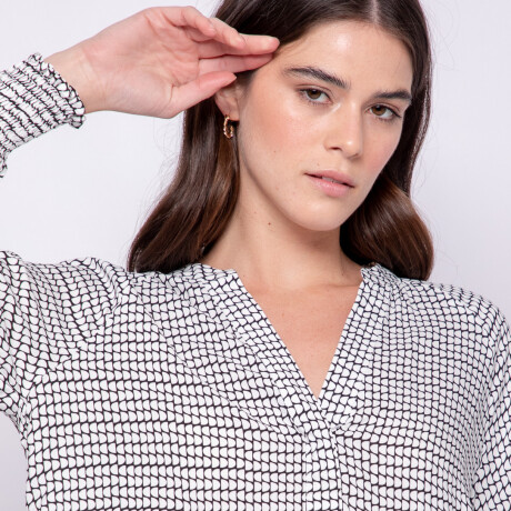 BLUSA FRANCES Negro/Crudo