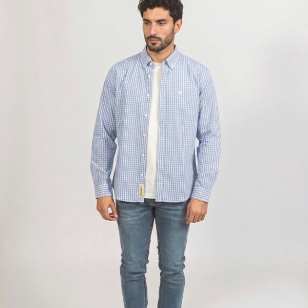 Camisa fantasia Cuadro celeste