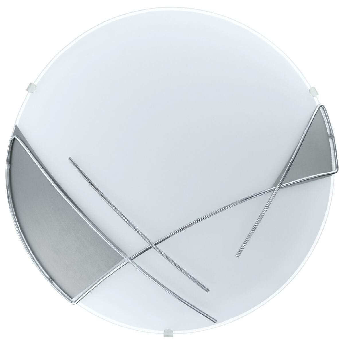 Plafón redondo blanco/plata 1XE27 Ø31,5 RAYA - EG0764 