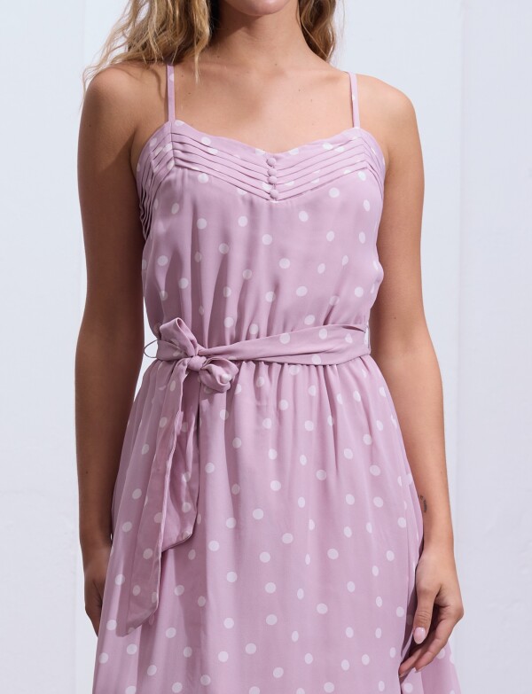 Vestido Lunares LAVANDA CLARO