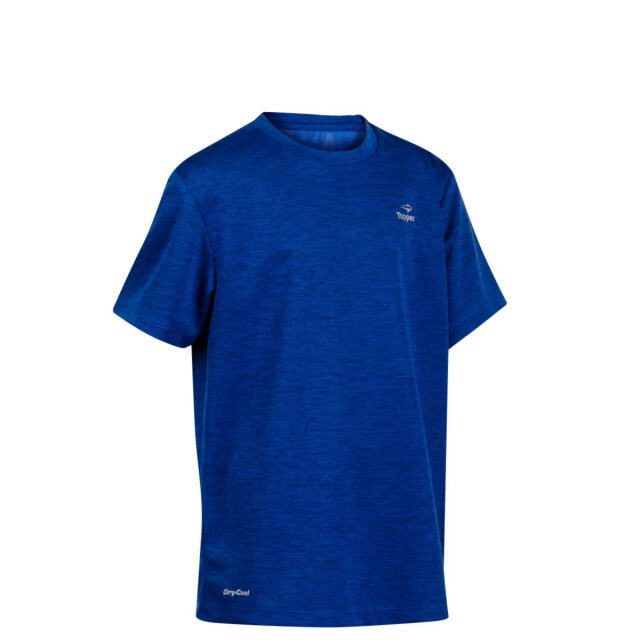Remera Infantil Topper Basic Boys Azul Melange