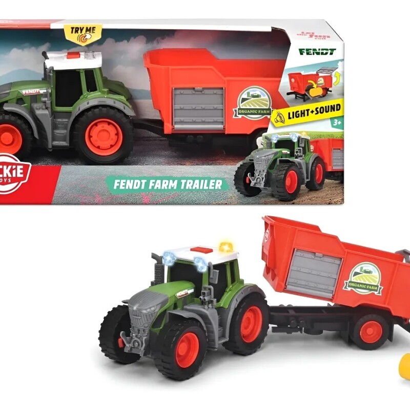 Tractor Con Trailer Dickie Luces Y Sonido 26cm Tractor Con Trailer Dickie Luces Y Sonido 26cm