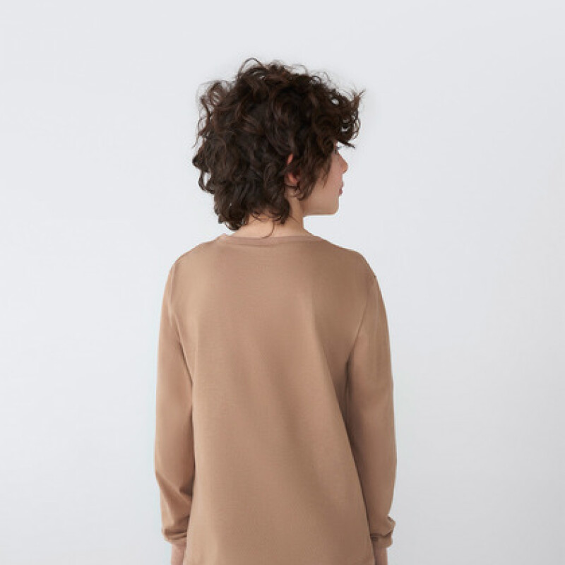 CAMISETA ML MASC BEIGE