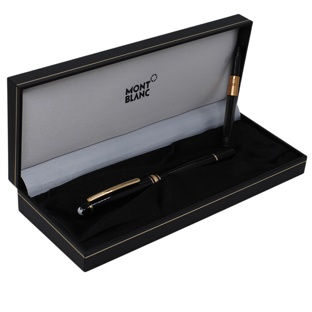 Pluma estilográfica Montblanc Meisterstuck usada con caja y papeles Pluma estilográfica Montblanc Meisterstuck usada con caja y papeles