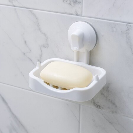 JABONERA PARA PARED FIJACION DE VACIO Blanco
