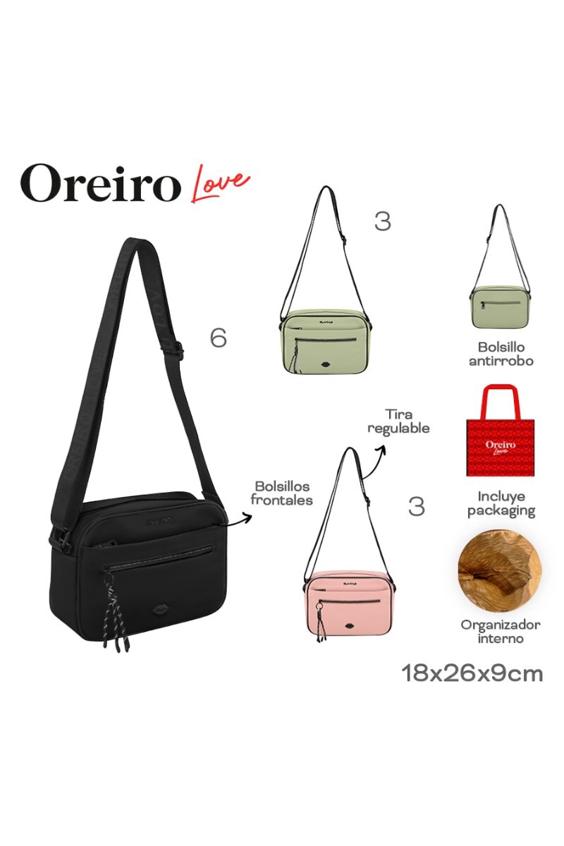 Bandolera Las Oreiro Negro