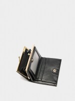 Cartera De Piel Estampado Animal negro