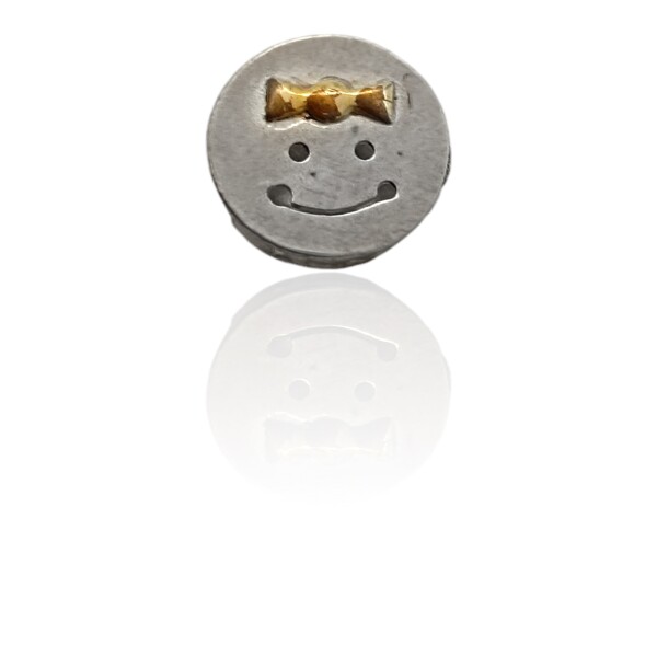 Dije Carita niña-Plata y Oro-Sin piedra-CP5284 sinpiedra