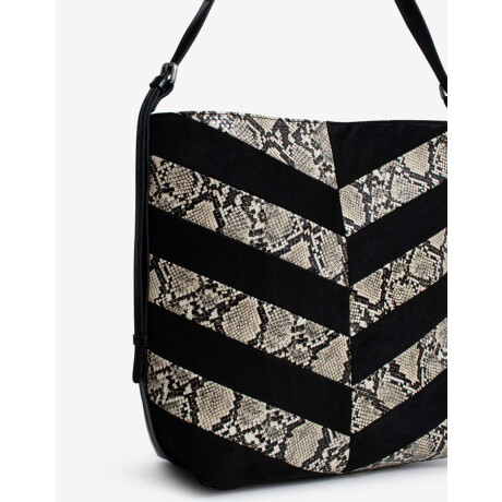 Cartera Formato Saca Texturada Combinacion Bicolor