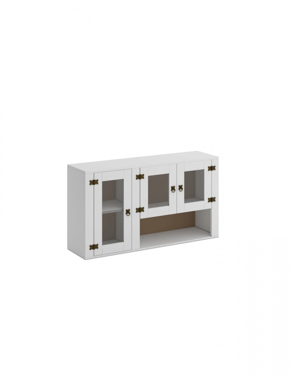 Mueble Aéreo 3 Puertas Vidrio Blanco Línea Mexicana 2001 
