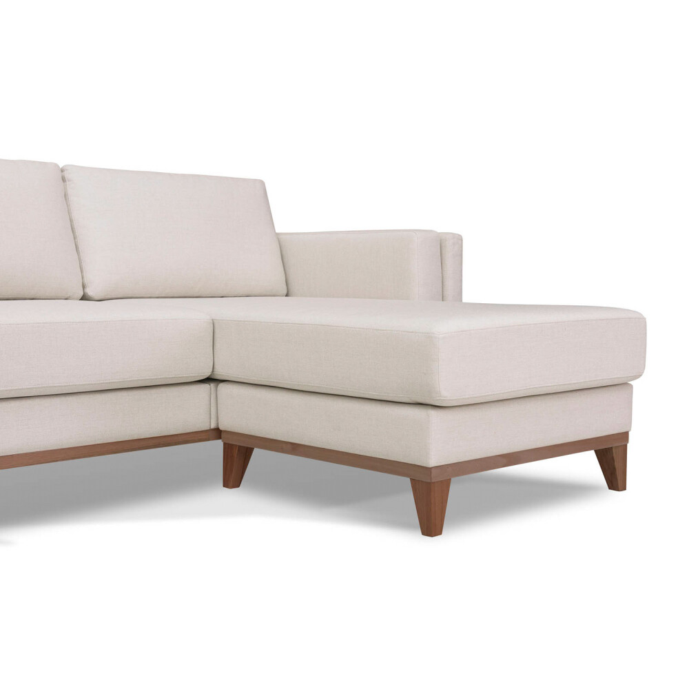 SILLÓN CON CHAISE MÁS DE 4 CUERPOS TELA-PREMIUM BLANCO EASY CLEAN LUXOR PREMIUM HUESO