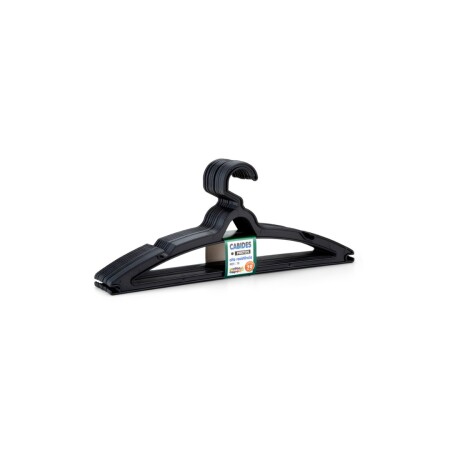 PACK DE PERCHAS PLASTICAS X 10 UNIDADES NEGRO