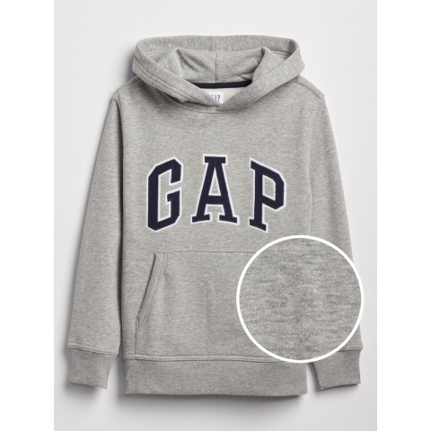 V-NEW CAMPUS LOGO HOOD LIGHT HEATHER GREY B10