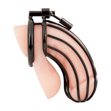 Jaula de Castidad Acero Prisoner Cock Cage Negro Jaula de Castidad Acero Prisoner Cock Cage Negro