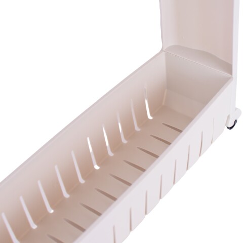 Carrito Organizador con rueditas 3 niveles blanco y gris Carrito Organizador Con Rueditas 3 Niveles Blanco Y Gris