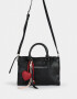 City Cartera City Con Charm - Negro