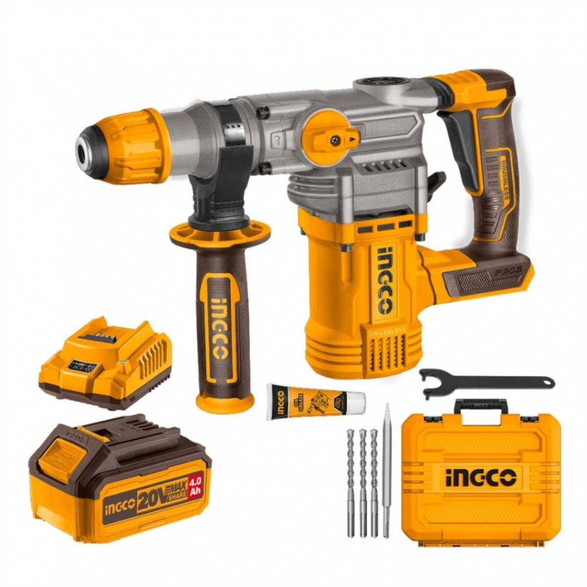 Rotomartillo A Batería INGCO CRHLI202882 3 Funciones Con Valija 