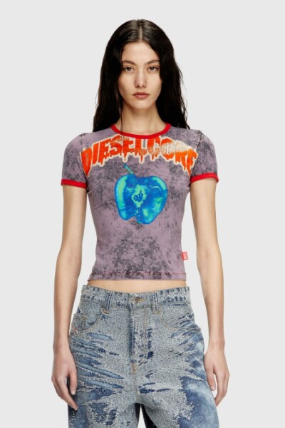 T-UNCUTIES-SHORT-Q1 T-SHIRT Morado