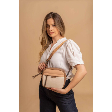 Bandolera Palma Manteca Nuez Y Mauve