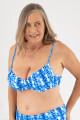Copa ling estampado Batik azul