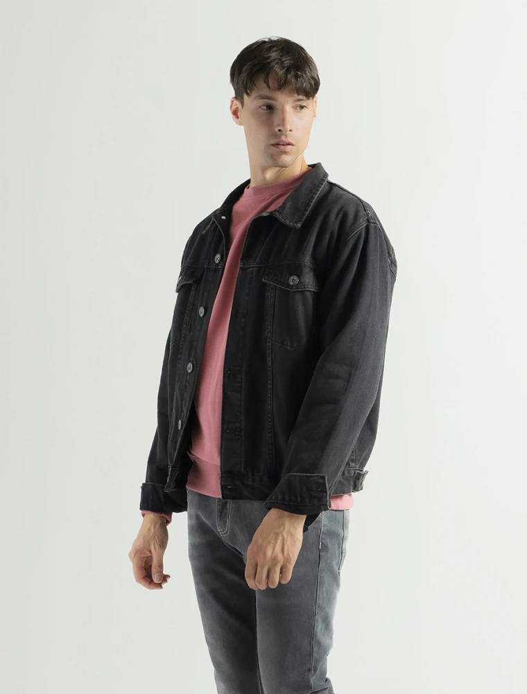 Campera de Jean liviana Negro
