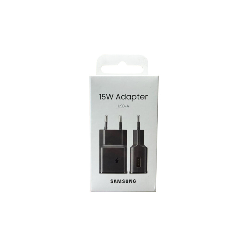 Ficha de carga original Samsung 15W color negro Ficha De Carga Original Samsung 15w Color Negro