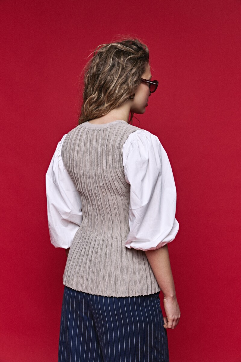 TOP BROKY Beige