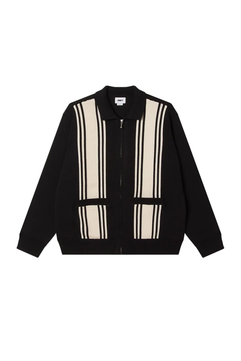 OBEY MATT ZIP UP SWEATER Negro